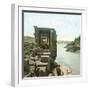 Island of Philae (Egypt), Temple of Isis, Interior View of the Colonnade-Leon, Levy et Fils-Framed Photographic Print