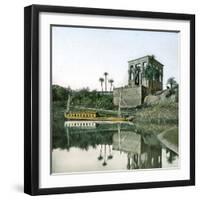 Island of Philae (Egypt), Trajan's Pavilion, or Kiosk, Overlooking a Dahabieh-Leon, Levy et Fils-Framed Photographic Print