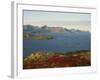Island of Senja Viewed from Sommeroy, Near Tromso, Arctic Norway, Scandinavia, Europe-Dominic Harcourt-webster-Framed Photographic Print