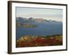 Island of Senja Viewed from Sommeroy, Near Tromso, Arctic Norway, Scandinavia, Europe-Dominic Harcourt-webster-Framed Photographic Print