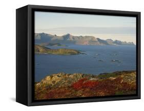 Island of Senja Viewed from Sommeroy, Near Tromso, Arctic Norway, Scandinavia, Europe-Dominic Harcourt-webster-Framed Stretched Canvas