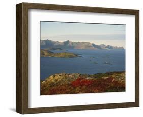 Island of Senja Viewed from Sommeroy, Near Tromso, Arctic Norway, Scandinavia, Europe-Dominic Harcourt-webster-Framed Photographic Print