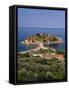 Island of Sveti Stefan and Adriatic Sea, Budva Riviera, Montenegro-Gavin Hellier-Framed Stretched Canvas