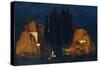 Island of the Dead, by Arnold Bocklin, 1880, Swiss Romantic/Symbolist Painting, Oil on Wood. A Drap-Everett - Art-Stretched Canvas