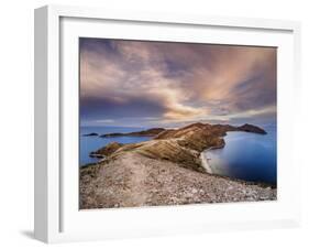Island of the Sun, elevated view, Titicaca Lake-Karol Kozlowski-Framed Photographic Print