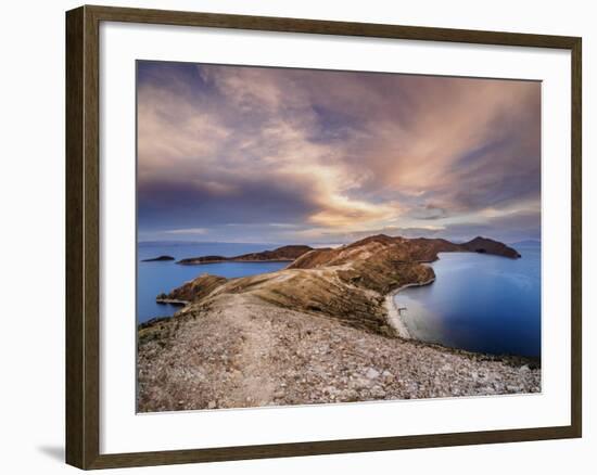 Island of the Sun, elevated view, Titicaca Lake-Karol Kozlowski-Framed Photographic Print