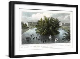 Island on the Lake and Part of Cornwall and Clarence Terraces, Regent's Park, London, 1828-William Tombleson-Framed Giclee Print