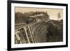 Island Railway Crossing Arbutus Canyon, British Columbia, 1800s-null-Framed Giclee Print