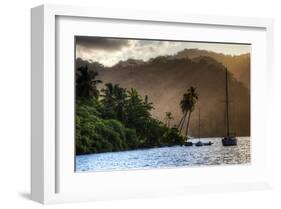 Island Sunrays and Sailboats-Nish Nalbandian-Framed Art Print