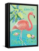 Island Time Flamingo II-Beth Grove-Framed Stretched Canvas