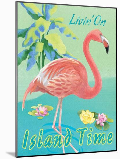 Island Time Flamingo II-Beth Grove-Mounted Art Print