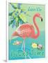 Island Time Flamingo II-Beth Grove-Framed Art Print