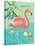 Island Time Flamingo II-Beth Grove-Stretched Canvas