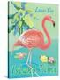 Island Time Flamingo II-Beth Grove-Stretched Canvas