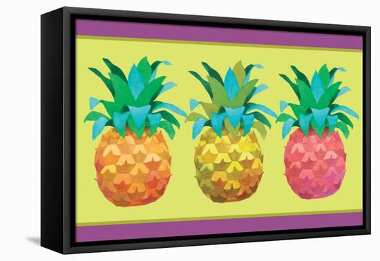Island Time Pineapples I-Beth Grove-Framed Stretched Canvas