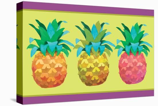 Island Time Pineapples I-Beth Grove-Stretched Canvas