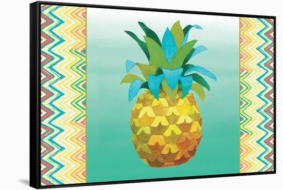 Island Time Pineapples III-Beth Grove-Framed Stretched Canvas