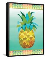 Island Time Pineapples VI-Beth Grove-Framed Stretched Canvas