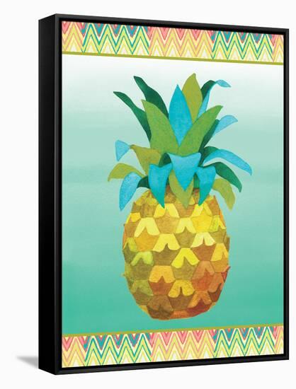 Island Time Pineapples VI-Beth Grove-Framed Stretched Canvas