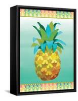 Island Time Pineapples VI-Beth Grove-Framed Stretched Canvas