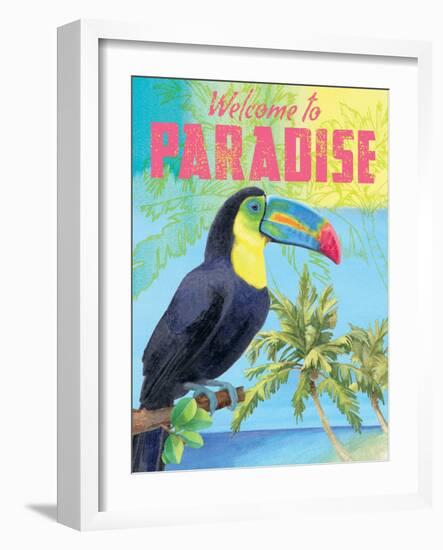 Island Time Tucan II Bright-Beth Grove-Framed Art Print