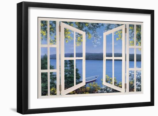 Island Time with Window-Diane Romanello-Framed Art Print