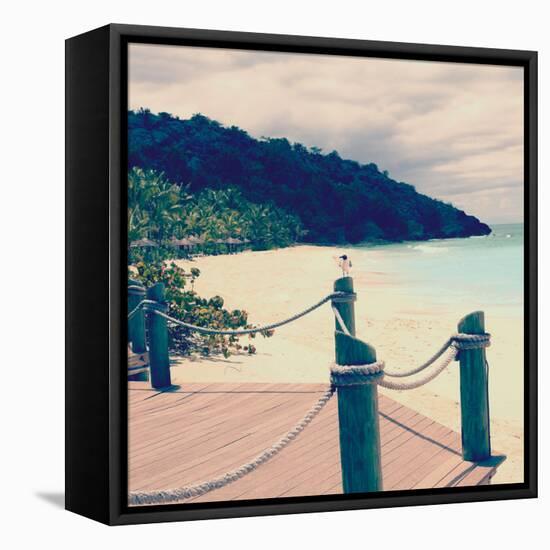 Island Vacation IV-Susan Bryant-Framed Stretched Canvas