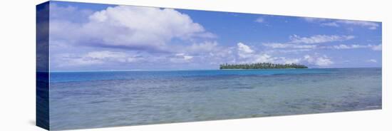 Island Viewed from the Ocean, Bora Bora, French Polynesia-null-Stretched Canvas