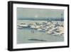 Island Village in Snow, C. 1824-1848-Keisai Eisen-Framed Giclee Print