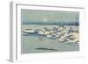 Island Village in Snow, C. 1824-1848-Keisai Eisen-Framed Giclee Print