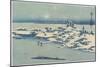 Island Village in Snow, C. 1824-1848-Keisai Eisen-Mounted Giclee Print