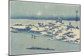 Island Village in Snow, C. 1824-1848-Keisai Eisen-Mounted Giclee Print