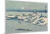 Island Village in Snow, C. 1824-1848-Keisai Eisen-Mounted Giclee Print