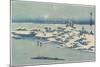 Island Village in Snow, C. 1824-1848-Keisai Eisen-Mounted Giclee Print