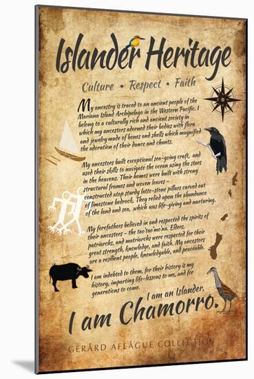 Islander Heritage - I Am Chamorro (Guam and CNMI)-Gerard Aflague Collection-Mounted Poster