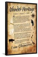 Islander Heritage - I Am Chamorro (Guam and CNMI)-Gerard Aflague Collection-Framed Standard Poster