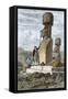 Islanders and Monuments of Easter Island-Stefano Bianchetti-Framed Stretched Canvas