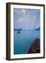 Islands and boat in the Pacific Ocean, Ha Long Bay, Quang Ninh Province, Vietnam-null-Framed Photographic Print