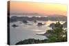 Islands at Sunset at Qiandaohu, 1000 Islands Lake, Lijiang, Yunnan, China, Asia-Andreas Brandl-Stretched Canvas