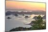 Islands at Sunset at Qiandaohu, 1000 Islands Lake, Lijiang, Yunnan, China, Asia-Andreas Brandl-Mounted Photographic Print