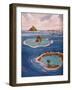 'Islands Formed By Tiny Marine Creatures', 1935-Unknown-Framed Giclee Print