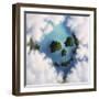 Islands Framed by Clouds Forming a Skull-null-Framed Art Print