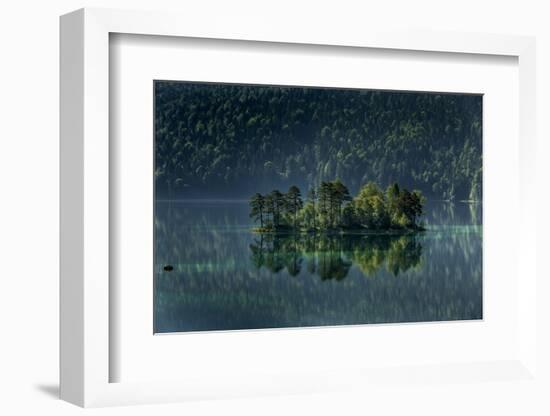 Islands in Lake Eibsee-By-Framed Photographic Print