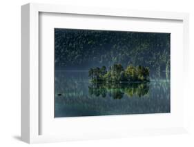 Islands in Lake Eibsee-By-Framed Photographic Print