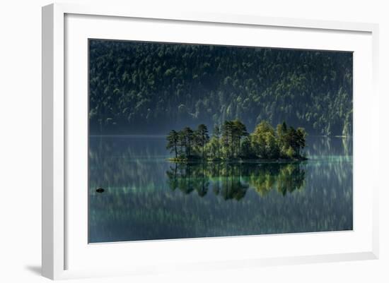 Islands in Lake Eibsee-By-Framed Photographic Print