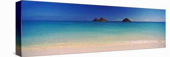 Islands in the Pacific Ocean, Lanikai Beach, Mokulua Islands, Oahu, Hawaii, USA-null-Stretched Canvas