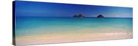 Islands in the Pacific Ocean, Lanikai Beach, Mokulua Islands, Oahu, Hawaii, USA-null-Stretched Canvas