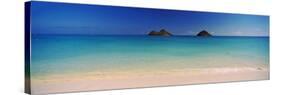 Islands in the Pacific Ocean, Lanikai Beach, Mokulua Islands, Oahu, Hawaii, USA-null-Stretched Canvas