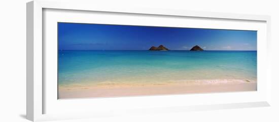 Islands in the Pacific Ocean, Lanikai Beach, Mokulua Islands, Oahu, Hawaii, USA-null-Framed Photographic Print