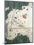 Islands of Central America, Nautical Chart, 16th Century-Juan de la Cosa-Mounted Giclee Print